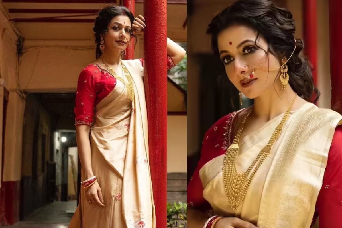 দশমীর  সাজে আপনাকে সাহায্য করতে পারেন কোয়েল মল্লিক। পুজোর ক'দিন নিজের বাড়িতেই কাটান অভিনেত্রী। সেখানে মহাআয়োজন হয় দুর্গাপুজোর। তাঁর সাজ থাকে বেশ সাবেকি। দশমীর দিন কোয়েলের মতোই আপনিও পরতে পারেন গরদের শাড়ি সঙ্গে এমব্রয়ডারি লাল ব্লাউজ। কপালে লাল টিপ, হালকা মেকআপ, হাতে অল্প চুড়ি।